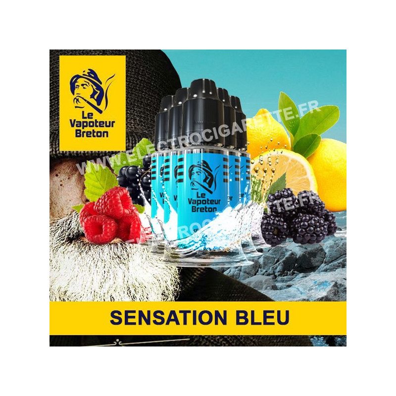 Pack de 5 x Bleu - Sensation - Le Vapoteur Breton - 10 ml