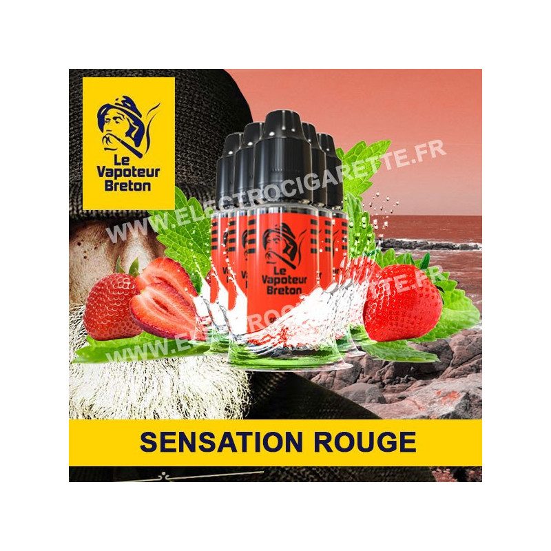 Pack de 5 x Rouge - Sensation - Le Vapoteur Breton - 10 ml