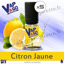 Citron Jaune - Vape&Go - Arôme concentré DiY - 5x10 ml