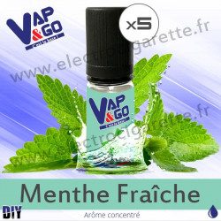 Menthe Fraîche - Vape&Go - Arôme concentré DiY - 5x10 ml
