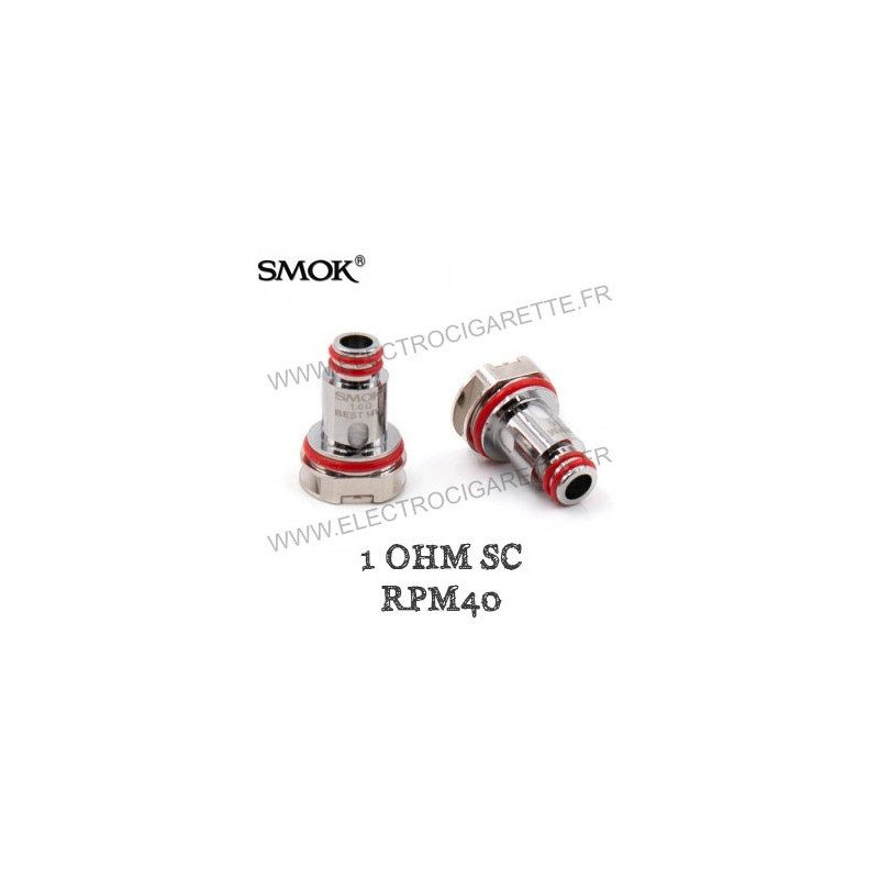 Pack de 5 x résistances SC 1ohm RPM40 - Smok
