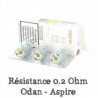 Pack de 3 x résistances Odan - Aspire - 0.2 Ohm