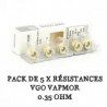 Pack de 5 x résistances VGO VapMor - 0.35 Ohm