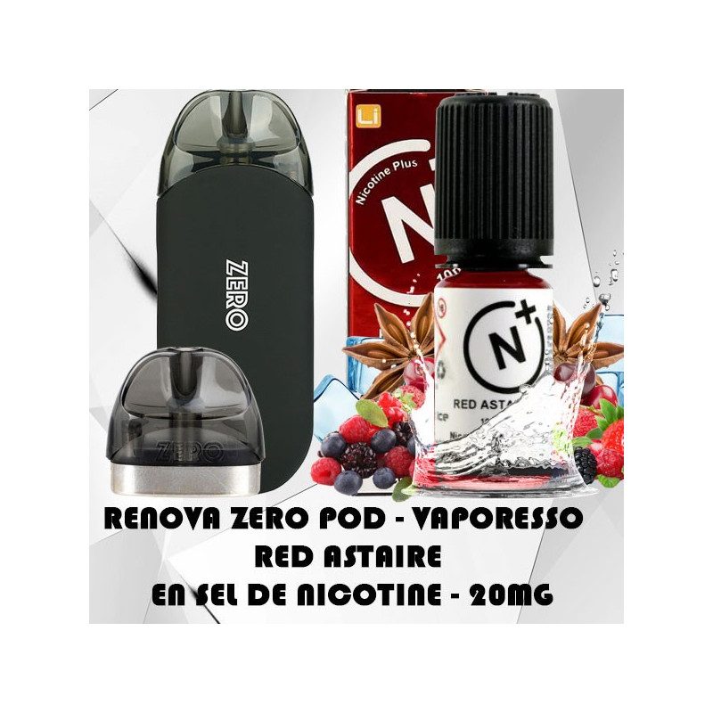 Renova Zero Pod avec Red Astaire en Sel de nicotine 20mg - Vaporesso