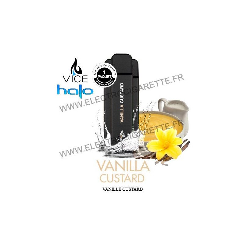 Halo Vanille Custard - 3 x Cigarette jetable Vice