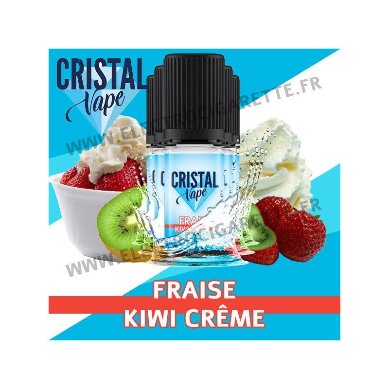 Pack de 5 x Fraise Kiwi Crème - Cristal Vapes - 10ml