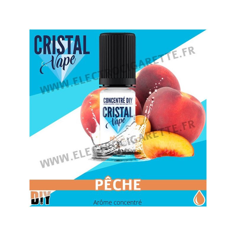 Pêche - Arôme concentré - Cristal Vapes - 10ml - DiY