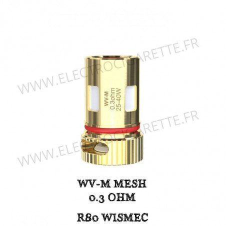 Pack de 5 x résistances WV-M 0.3 Ohm R80 Wismec
