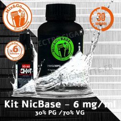 Kit Base - MixandGo - Chemnovatic - 200 ml - 6mg avec 2 boosters - 70% VG / 30% PG