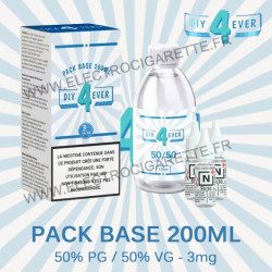 Kit Base - Diy4Ever - 200 ml - 50% PG / 50% VG - 3mg - 3 boosters de nicotine