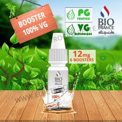 Pack 6 boosters 10ml pour avoir 12 mg de nicotine pour 100ml - Bio France - 100% VG