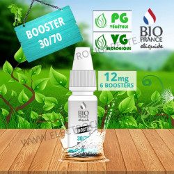 Pack 6 boosters 10ml pour avoir 12 mg de nicotine pour 100ml - Bio France - PG/VG 30/70