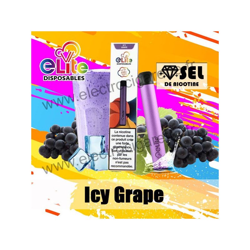 Elite Pod à Usage Unique - Icy Grape Halo - 20mg Sel de Nicotine