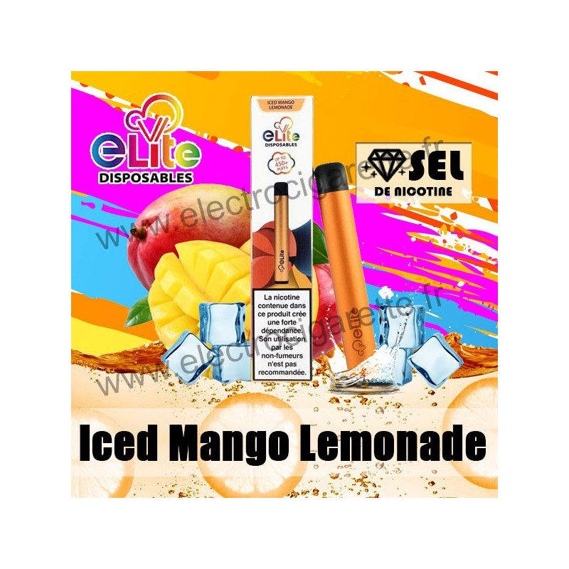 Elite Pod à Usage Unique - Iced Mango Lemonade Halo - 20mg Sel de Nicotine