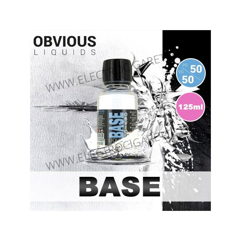 Base 50/50 PG/VG - 0 mg - Obvious Liquids - 125ml