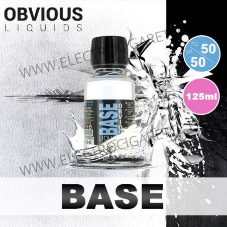Base 50/50 PG/VG - 0 mg - Obvious Liquids - 125ml