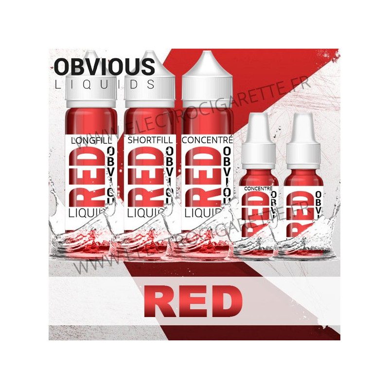 Red - Obvious Liquids - 10ml - DiY 10 et 60ml - Shortfill 50ml - Longfill 50ml