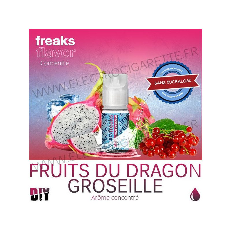 Groseille Fruit du Dragon - Freezy Freaks - 30 ml - Arôme - Sans sucralose