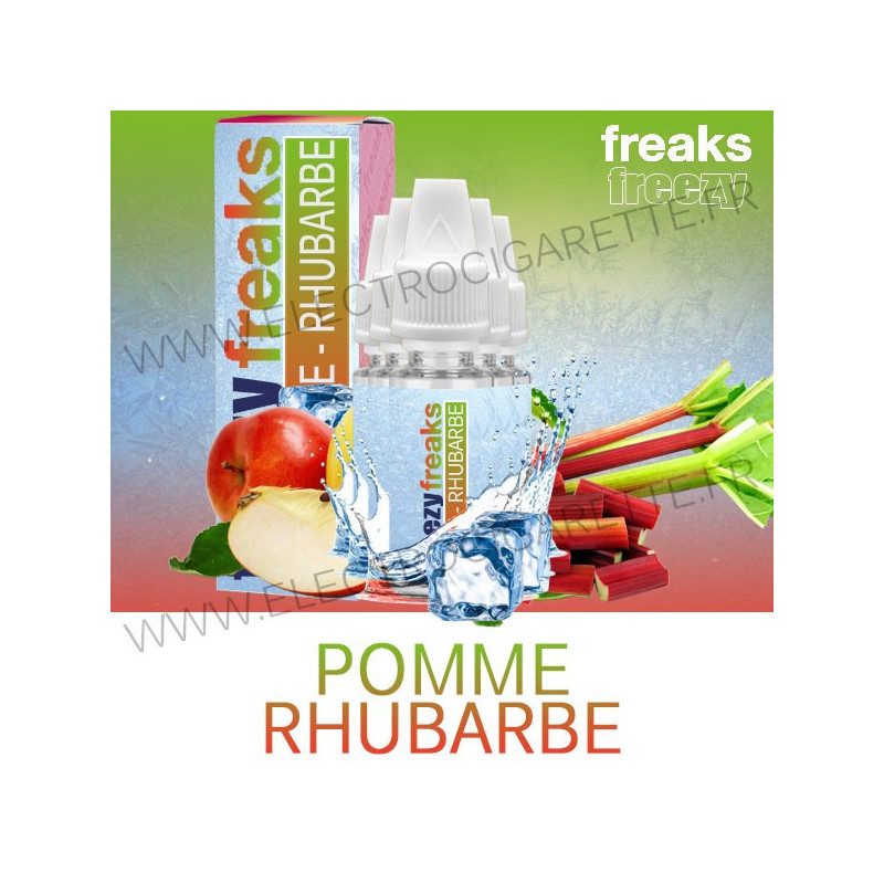 Pack de 5 x Pomme Rhubarbe - Freezy Freaks - 10 ml