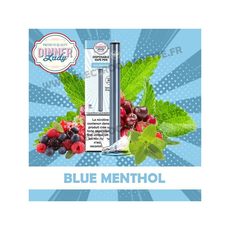 Blue Menthol - Dinner Lady - Vape Pen - Cigarette jetable