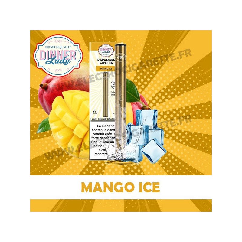Mango Ice - Dinner Lady - Vape Pen - Cigarette jetable