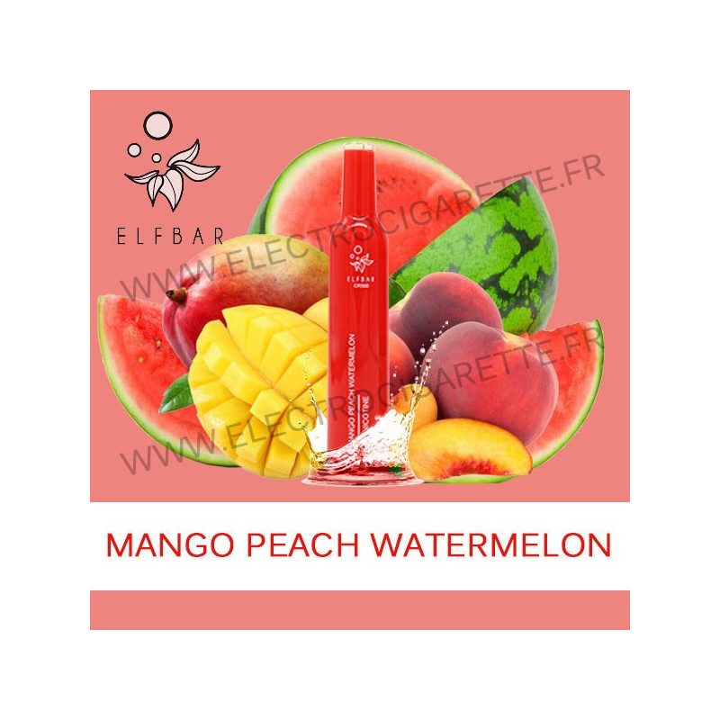 Mango Peach Watermelon - Elf Bar CR500 - Vape Pen - Cigarette jetable