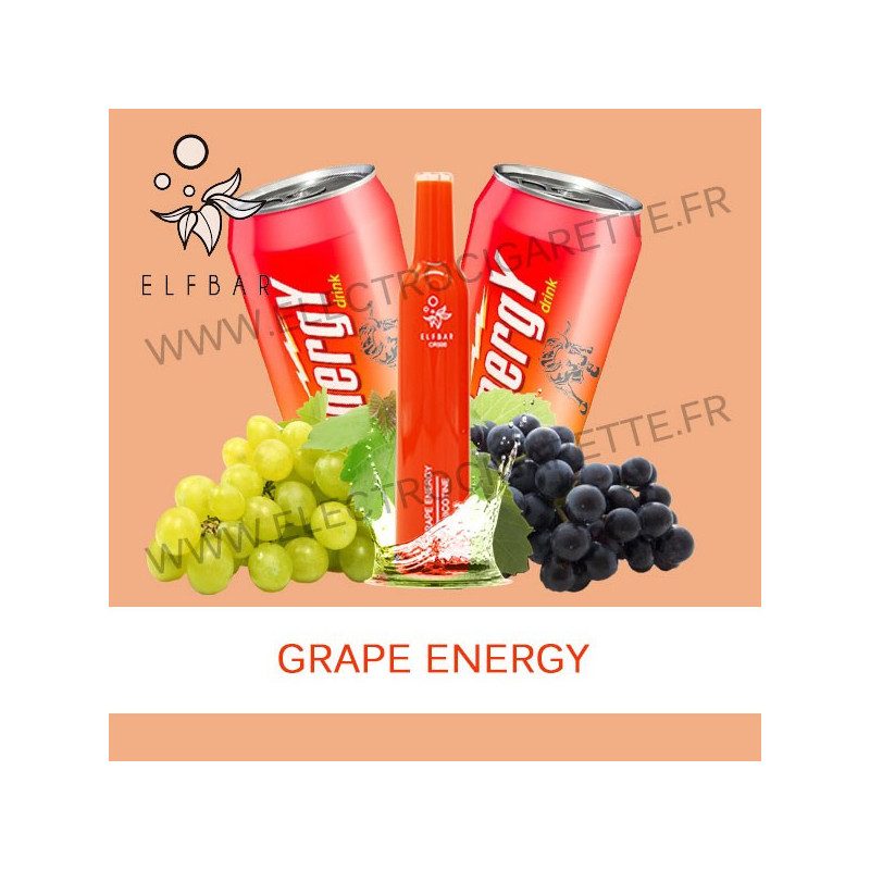 Grape Energy - Elf Bar CR500 - Vape Pen - Cigarette jetable
