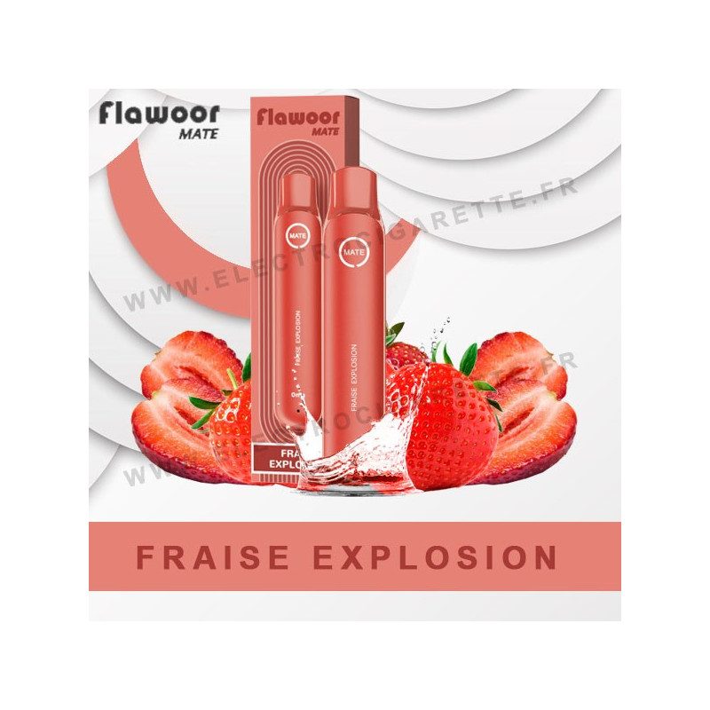 Fraise Explosion - Flawoor Mate - Vape Pen - Cigarette jetable