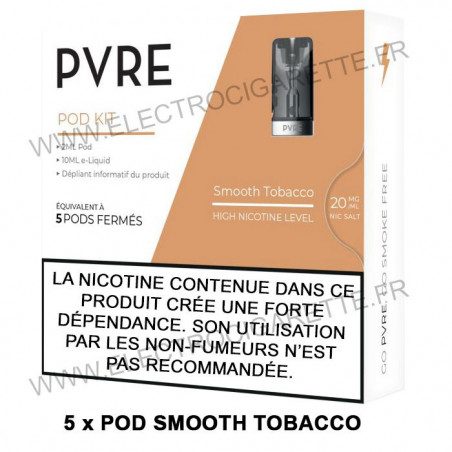 Pod Smooth Tobacco 2ml - Remplissable 5 fois - PVRE