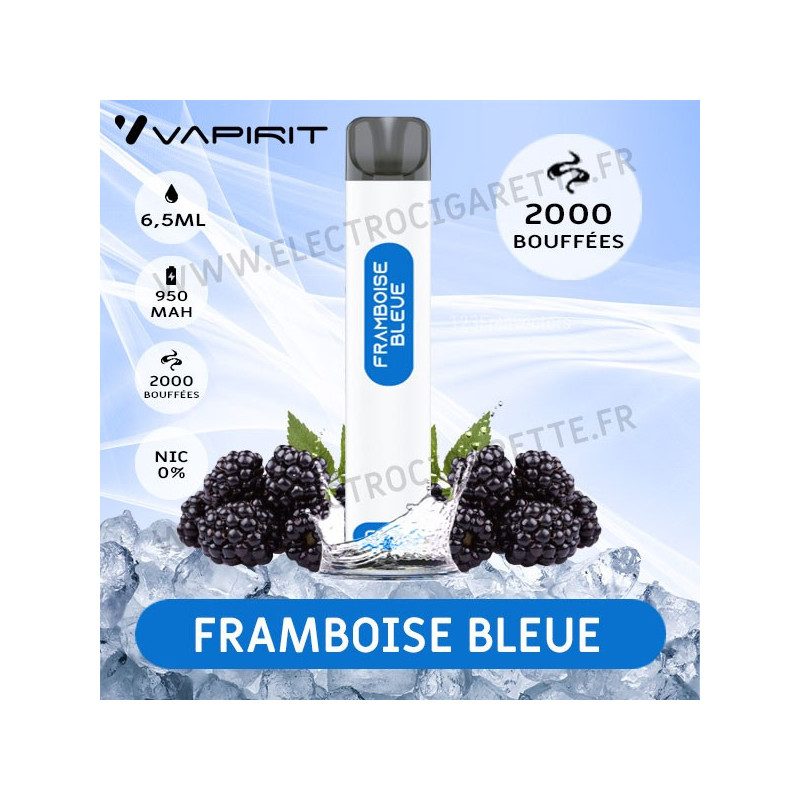 Framboise Bleue - 2000 Puffs - Vapirit - Cigarette jetable