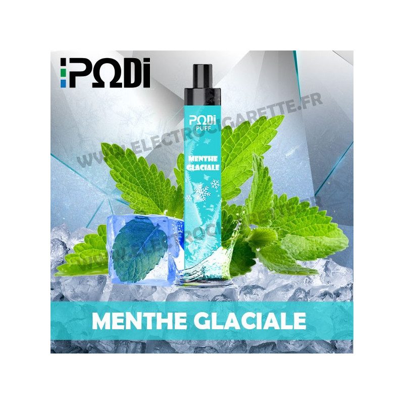 Menthe Glaciale - PodiPuff - Podissime - Cigarette jetable