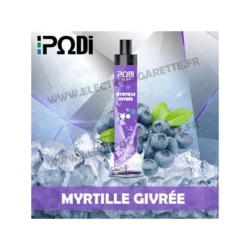 Myrtille Givrée - PodiPuff - Podissime - Cigarette jetable