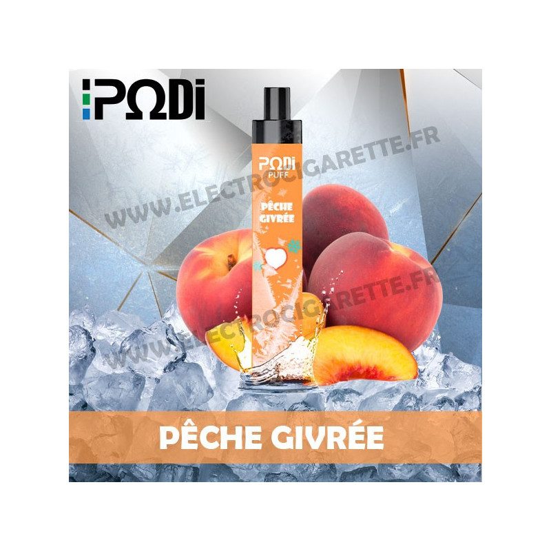 Pêche Givrée - PodiPuff - Podissime - Cigarette jetable