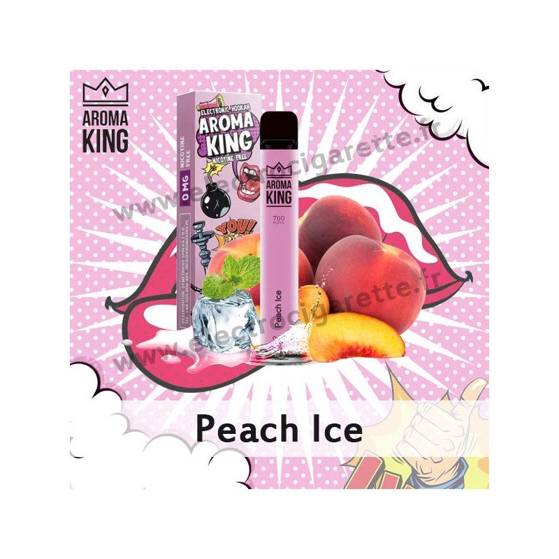 Peach Ice - Hookah - Aroma King - Vape Pen - Cigarette jetable