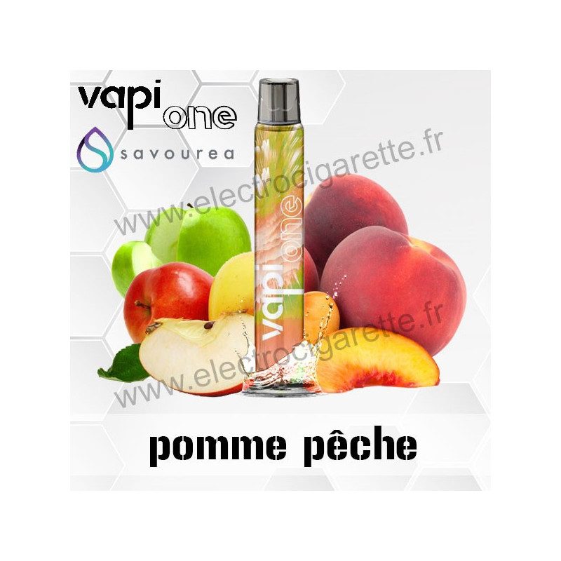 Pomme Pêche - Vapi One - Savourea - 500mah 2ml - Vape Pen - Cigarette jetable