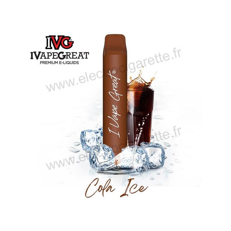 Cola Ice - I Vape Great Plus - IVG - Puff Vape Pen - Cigarette jetable