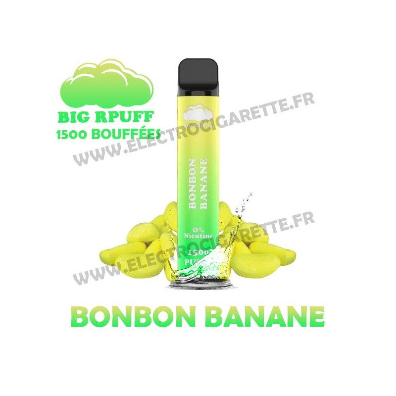 Bonbon Banane - Big Rpuff - 1500 Puff Vape Pen - Cigarette jetable