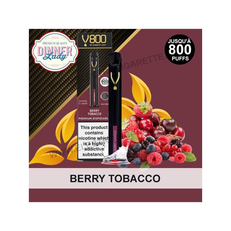 Berry Tobacco - Dinner Lady v800 - Puff - Cigarette jetable