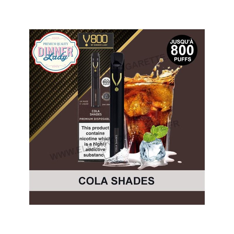 Cola Shades - Cola Ice - Dinner Lady v800 - Puff - Cigarette jetable