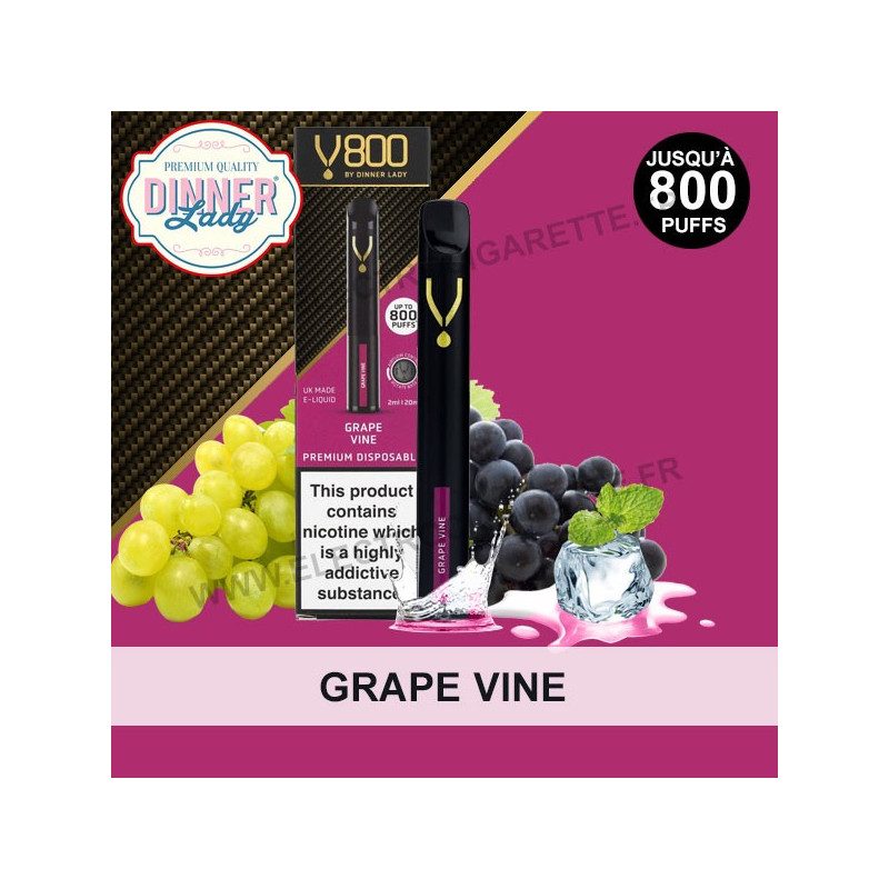 Grape Vine - Dinner Lady v800 - Puff - Cigarette jetable