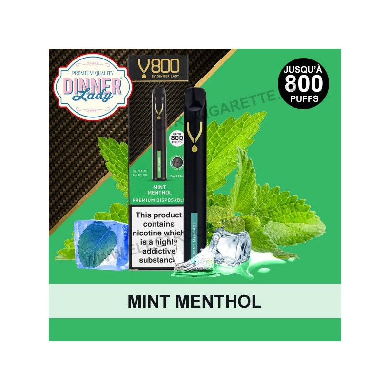Mint Menthol - Dinner Lady v800 - Puff - Cigarette jetable