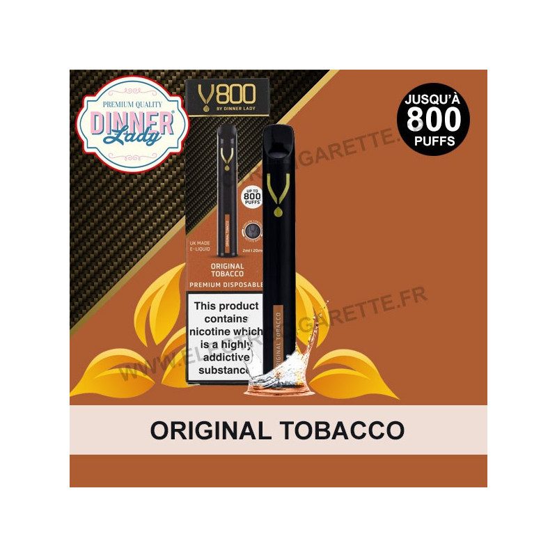 Original Tobacco - Dinner Lady v800 - Puff - Cigarette jetable