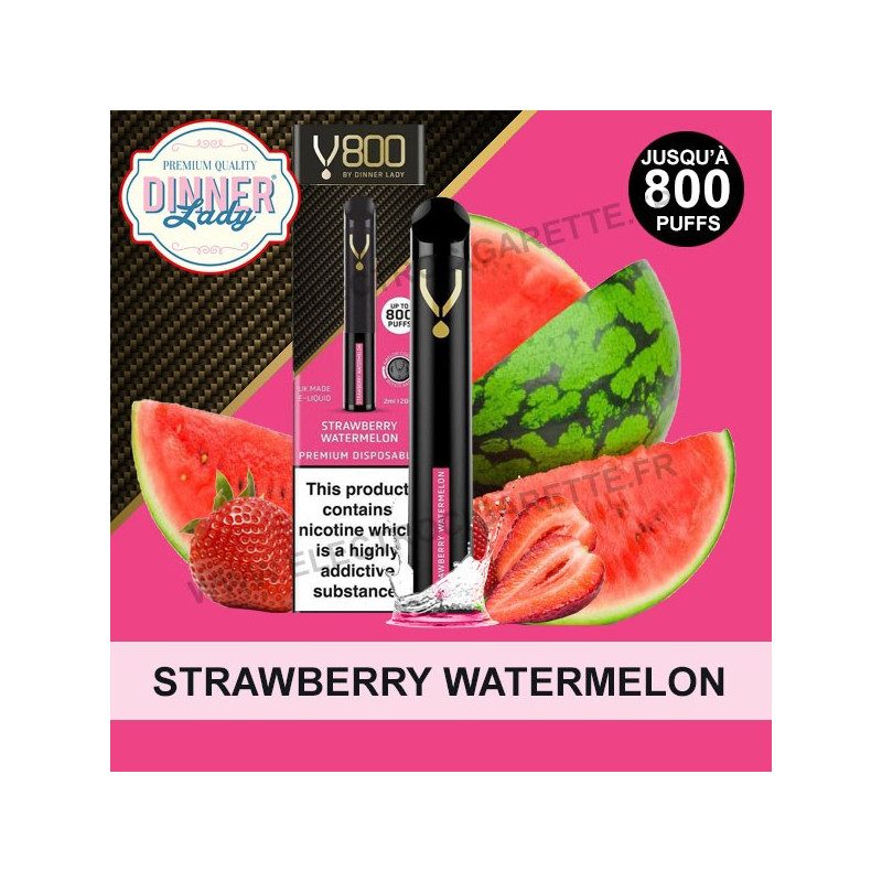 Strawberry Watermelon - Dinner Lady v800 - Puff - Cigarette jetable