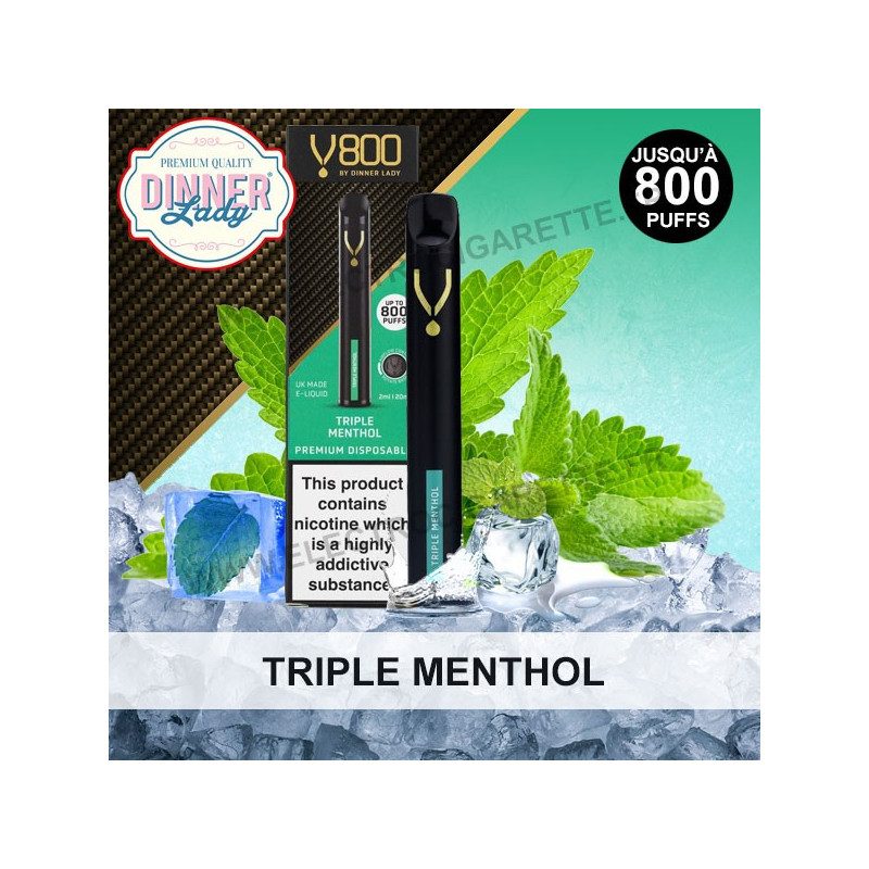 Triple Menthol - Dinner Lady v800 - Puff - Cigarette jetable