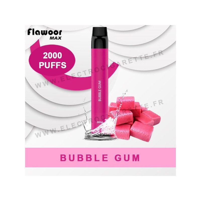 Bubble Gum - Flawoor Max - 2000 Puffs - Vape Pen - Cigarette jetable