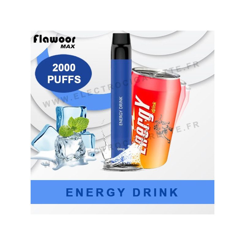 Energy Drink - Flawoor Max - 2000 Puffs - Vape Pen - Cigarette jetable