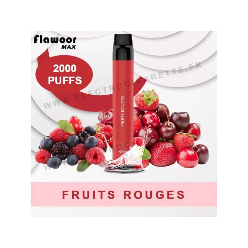 Fruits Rouges - Flawoor Max - 2000 Puffs - Vape Pen - Cigarette jetable