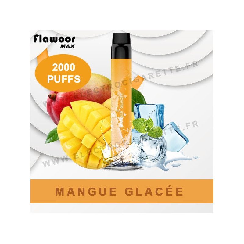Mangue Glacée - Flawoor Max - 2000 Puffs - Vape Pen - Cigarette jetable