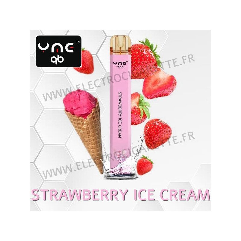 Strawberry Ice Cream - YME - Vape Pen - Cigarette jetable
