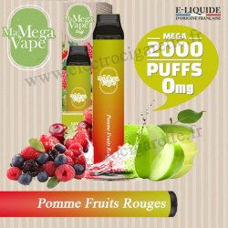 Pomme Fruits Rouges  - Puff Ma mega vape - Cigarette jetable - Sans Nicotine